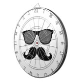 Funny Mustache en Zwarte zonnebrillen Dartbord (Voorkant Rechts)