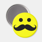 Funny Mustache Face Magnets Magneet (Voorkant / Achterkant)