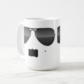 Funny mustache goggles schattige gangster koffiemok (Voorkant links)