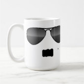 Funny mustache goggles schattige gangster koffiemok (Links)