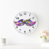 Funny Mustache Grote Klok (Huis)