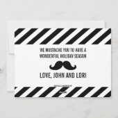 FUNNY MUSTACHE  HOLIDAY GREETCARD FEESTDAGENKAART (Achterkant)