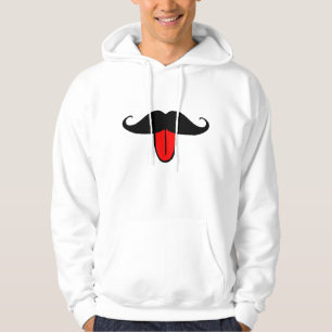Funny mustache hoodie
