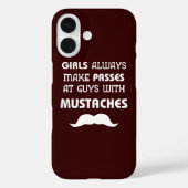 Funny Mustache iPhone Case (Achterkant)