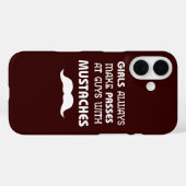 Funny Mustache iPhone Case (Achterkant (horizontaal))