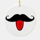 Funny mustache keramisch ornament (Achterkant)