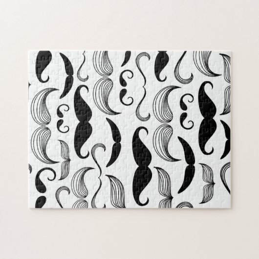 Funny Mustache Legpuzzel (Horizontaal)