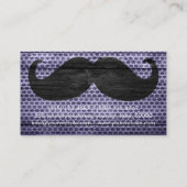 Funny Mustache Metal Hole #5 Visitekaartje (Achterkant)