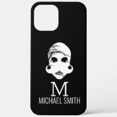 Funny Mustache Monogram #2 Case-Mate iPhone Case (Achterkant)