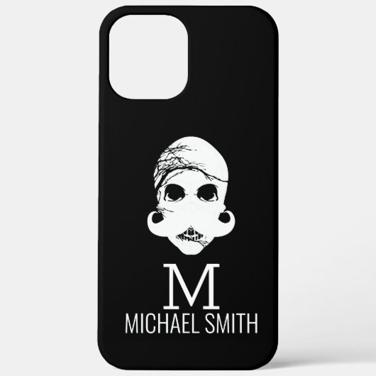 Funny Mustache Monogram #2 Case-Mate iPhone Case (Achterkant)