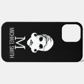 Funny Mustache Monogram #2 Case-Mate iPhone Case (Achterkant / Rechts)