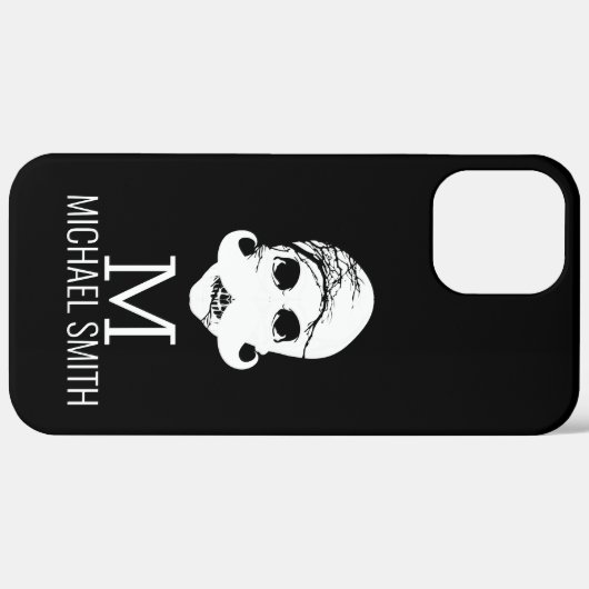 Funny Mustache Monogram #2 Case-Mate iPhone Case (Achterkant / Rechts)