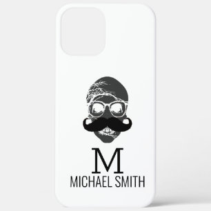 Funny Mustache Monogram Case-Mate iPhone Case
