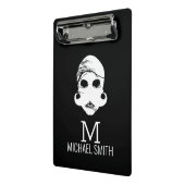 Funny Mustache Monogram Mini Klembord (Angled2)