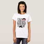 Funny Mustache Mustache Song T-shirt (Voorkant volledig)