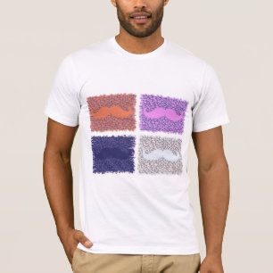 Funny Mustache op leopard Skin 8 T-shirt