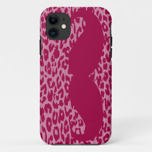 Funny Mustache op leopard Skin Case-Mate iPhone Case