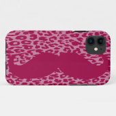 Funny Mustache op leopard Skin Case-Mate iPhone Case (Achterkant (horizontaal))