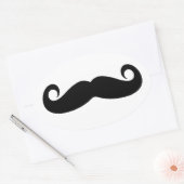 Funny Mustache Ovale Sticker (Envelop)