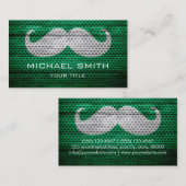 Funny Mustache over houtextuur Visitekaartje (Voorkant / Achterkant)