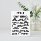 Funny Mustache patroon voor mannen Briefkaart (Staand voorkant)