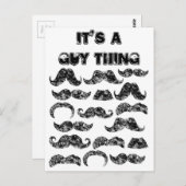 Funny Mustache patroon voor mannen Briefkaart (Voorkant / Achterkant)