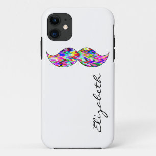 Funny Mustache Plain White Achtergrond Case-Mate iPhone Case