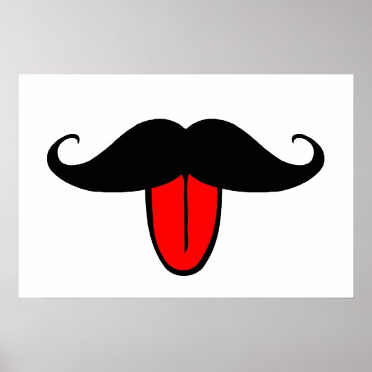 Funny mustache poster (Voorkant)