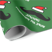 Funny mustache print kerstpapier cadeaupapier (Rol Hoek)