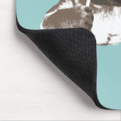 Funny Mustache Pug Muismat (Hoek)