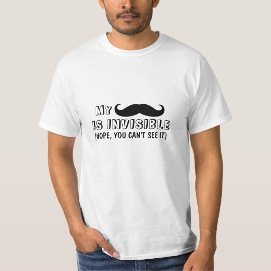 Funny Mustache Quote T-Shirt (Voorkant)