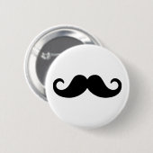 Funny Mustache Ronde Button 5,7 Cm (Voorkant /achterkant)