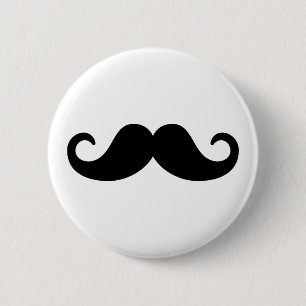 Funny Mustache Ronde Button 5,7 Cm