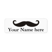 Funny Mustache / Schnurrbart + jouw tekst Etiket (Voorkant)