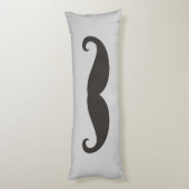 Funny Mustache / Schnurrbart + jouw tekst Lichaamskussen (Achterkant (Verticaal))
