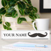 Funny Mustache / Schnurrbart + jouw tekst Naambordje