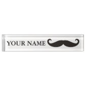 Funny Mustache / Schnurrbart + jouw tekst Naambordje (Voorkant)
