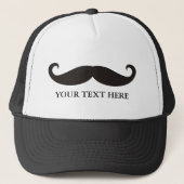 Funny Mustache / Schnurrbart + jouw tekst Trucker Pet (Voorkant)