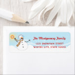 Funny Mustache Snowman Christmas Holiday Address Etiket<br><div class="desc">Ontworpen door: fat*fa*tin. Eenvoudig aan te passen met uw eigen tekst,  foto of afbeelding. Voor douaneverzoeken,  te contacteren gelieve vet*fa*tin direct. Aangepaste kosten zijn van toepassing op www.zazzle.com/fat_fa_tin www.zazzle.com/color_therapy www.zazzle.com/fatfatin_blue_knot www.zazzle.com/fatfatin_red_knot www.zazzle.com/fatfatin_box www.zazzle.com/fatfatin_ink</div>