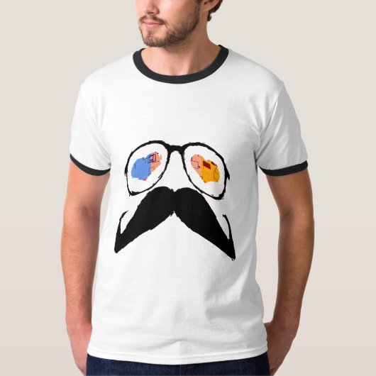 Funny Mustache T-shirt (Voorkant)