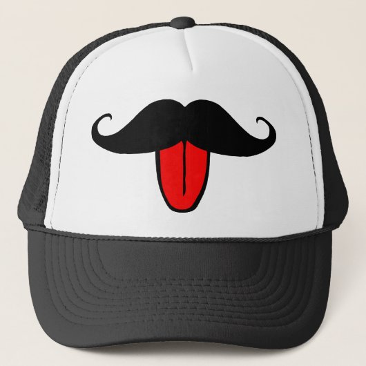 Funny mustache trucker pet (Voorkant)
