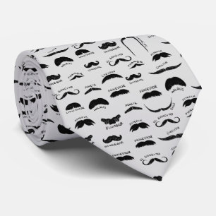 Funny Mustache Types Masculine Vaderdag Stropdas