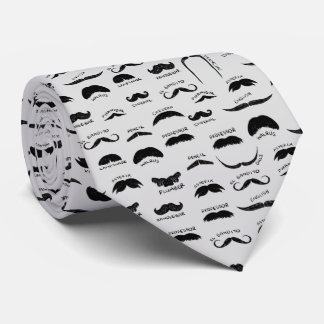 Funny Mustache Types Masculine Vaderdag Stropdas