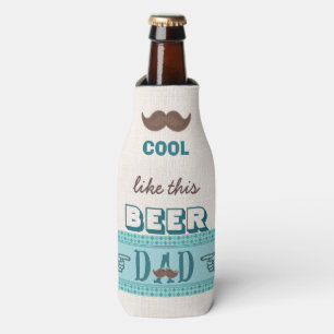 Funny Mustache Vaderdag Best Dad Ever Cooler