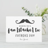 Funny Mustache Vaderdag Kaart (Staand voorkant)