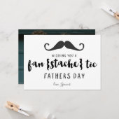 Funny Mustache Vaderdag Kaart (Voorkant / Achterkant in situ)