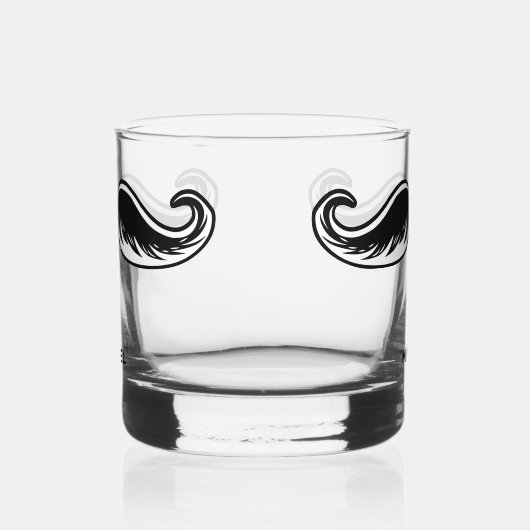Funny Mustache Whisky Glas (Links)