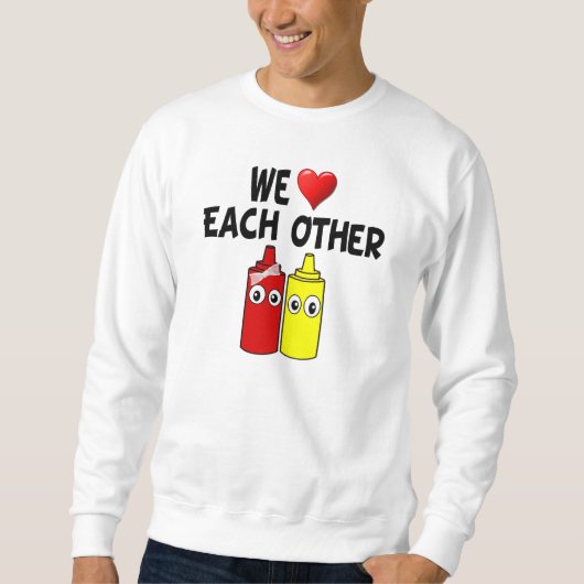 Funny Mustard Ketchup Couple Trui (Voorkant)