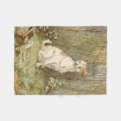 Funny mutt puppy fleece blanket - Caldecott - 1877 (Voorkant (Horizontaal))