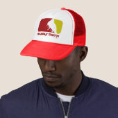 Funny MVP Fun Sports Pizza Leliga Logo Trucker Pet (In situ)